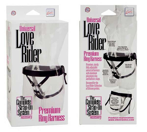 Чёрные трусики для крепления фаллоимитаторов California Exotic Novelties Universal Love Rider Harness SE-1498-50-3