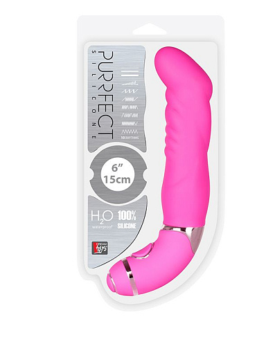 Розовый вибростимулятор точки G Dream Toys PURRFECT SILICONE 6INCH 10FUNCTIONS 20953 (15 см)