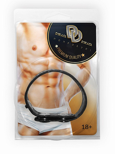 Чёрный узкий ремень-утяжка на пенис с кнопками Сумерки богов 901-04 BX DD