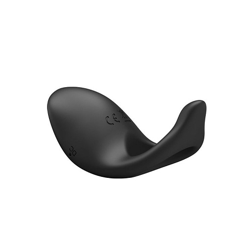 Чёрное перезаряжаемое эрекционное кольцо Baile Gemma BI-210162