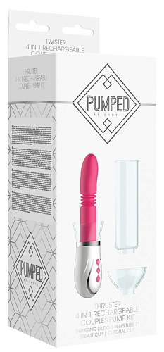 Розовый набор Shots Media BV Thruster 4 in 1 Rechargeable Couples Pump Kit PMP031PNK