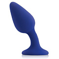 Синий изогнутый анальный плаг NS Novelties Knock Knock Plug NSN-1107-27 (12 см)