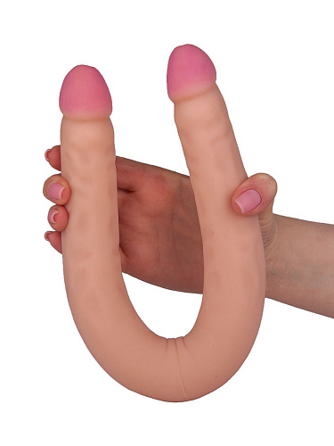 Двусторонний фаллоимитатор телесного цвета LOVETOY (А-Полимер) FORM KEEP 947100 (42,6 см)