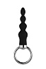 Чёрная анальная цепочка с колечком NMC BUTT O 3INCH BUTT PLUG 111803