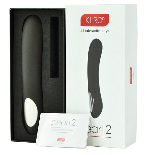 Чёрный вибратор для секса на расстоянии Kiiroo Pearl 2 E28465 (20 см)