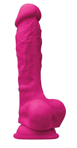 Розовый реалистичный фаллоимитатор с мошонкой NS Novelties Colours Pleasures 7 Dildo NSN-0405-04 (17,8 см)