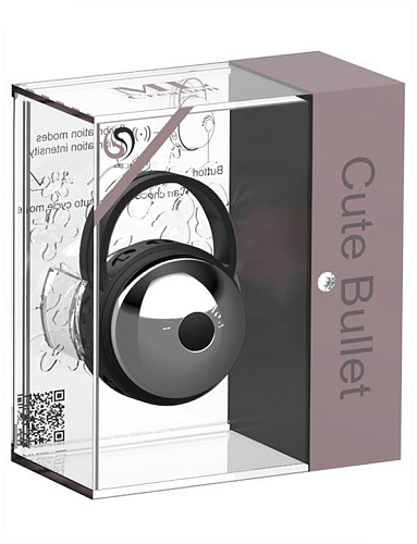 Серебристо-чёрный клиторальный стимулятор ML Creation Cute Bullet ML-CB-S