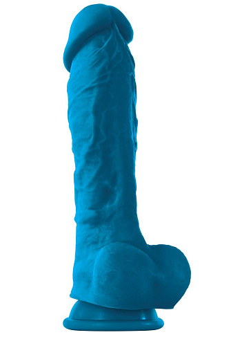 Голубой фаллоимитатор на присоске NS Novelties ColourSoft 8 Soft Dildo NSN-0410-37 (23,5 см)