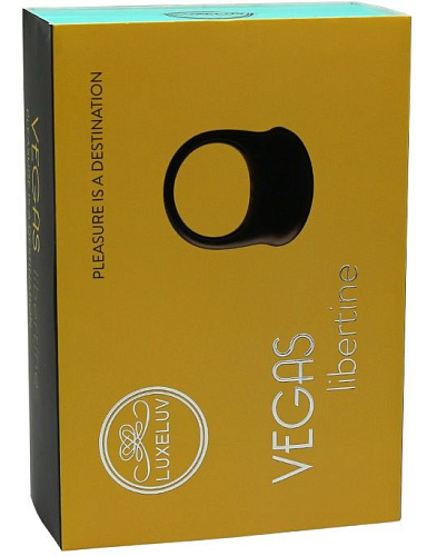 Чёрное эрекционное виброкольцо LuxeLuv VEGAS