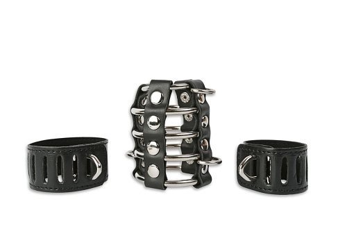 Чёрные оковы на член Пикантные штучки DP331