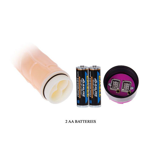 Вибратор-ротатор без мошонки телесного цвета Baile USA NEW BW-006070 (25,2 см)