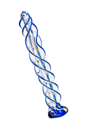 Прозрачный фаллос из стекла со спиралью Sexus 912002