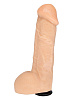 Телесный фаллос с мошонкой для трусиков с плугом LOVETOY (А-Полимер) 201200 (17,8 см)