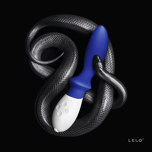 Синий перезаряжаемый вибростимулятор простаты Lelo Loki Federal Blue LEL2548
