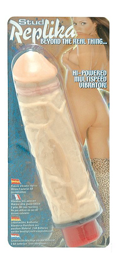 Вибромассажёр с мощной вибрацией телесного цвета Seven Creations STUD REPLIKA VIBE 2K747 ACHBCD GP (15,2 см)
