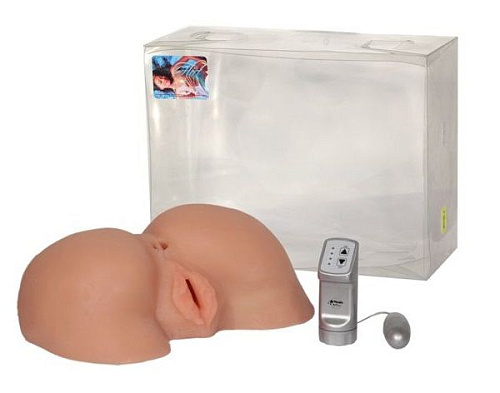 Реалистичная попка из неоскин в телесном цвете с вибрацией LOVETOY (А-Полимер) 669711