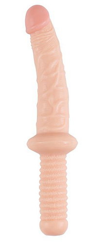 Телесный фаллоимитатор с ручкой Dream Toys BIGSTUFF DONG WITH HANDLE 20946 (32 см)
