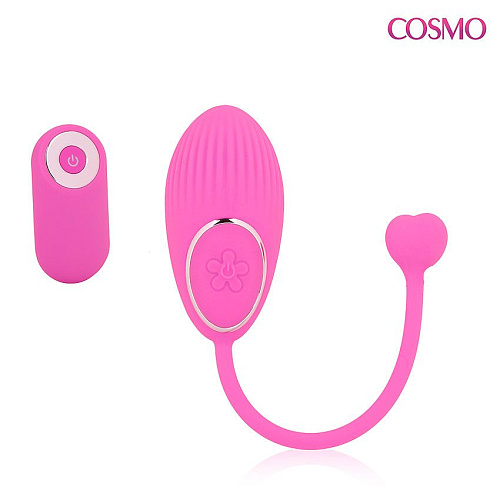 Розовое виброяйцо с 10 режимами вибрации и пультом ДУ Bior toys CSM-23143