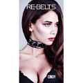Чёрный ошейник с зеркальным элементом Rebelts Cindy Black 7731