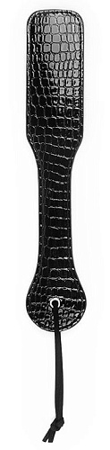 Чёрная шлёпалка с узором под рептилию Bior toys NTB-80589 (32 см)