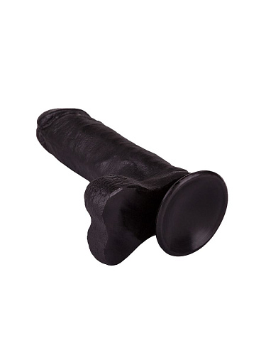 Чёрный дилдо на присоске LOVETOY (А-Полимер) 401500 (19 см)