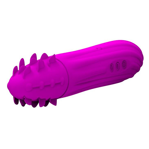 Лиловый вибромассажёр-ротатор с рельефной массирующей головкой Baile BI-014339-0602