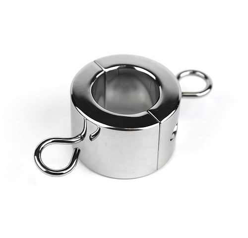 Серебряный большой зажим на мошонку с петлями для весов House of steel Ball Stretcher W/Attaching of Weights CB852-L