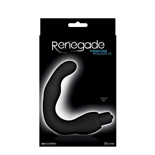 Чёрный массажёр простаты с вибрацией NS Novelties Renegade Vibrating Massager III NSN-1102-33