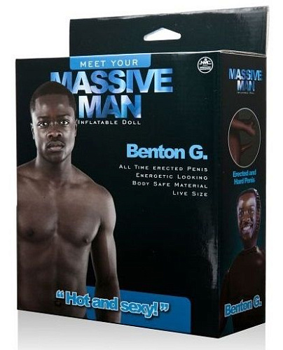 Надувной темнокожий секс-мужчина с фаллосом NMC MASSIVE MAN BENTON G. LOVE DOLL 120196