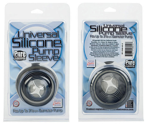 Универсальная насадка для помпы серая из силикона California Exotic Novelties SE-1048-03-2