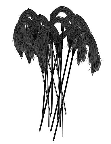 Чёрная палочка-щекоталочка Pipedream Rubber Whip PD3705-00 (31 см)