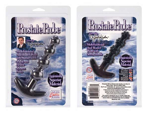 Анальная ёлочка чёрного цвета California Exotic Novelties Prostate Probe SE-5639-03-2 (15 см)