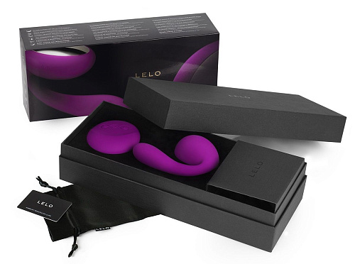 Лиловый вибромассажёр для пар Lelo Ida Deep Rose LEL7442