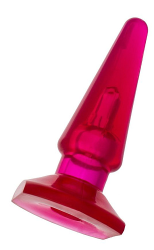 Розовая конусообразная анальная втулка ToyFa 881303-3 (9,5 см)