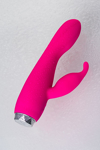 Розовый вибратор с клиторальным стимулятором ToyFa L EROINA 561003 (17 см)