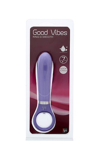 Фиолетовый анальный вибратор Dream Toys GOOD VIBES RING-G SMOOTH 20971 (15,5 см)