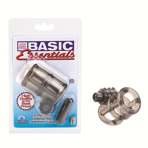 Плетёная дымчаиая насадка с вибростимулятором California Exotic Novelties STRETCHY SE 1739-03-2