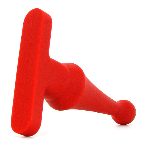 Красная анальная пробка Topco Sales Bum Buddies Tease My Tush Intermediate Silicone Anal Plug 1003030 (12 см)