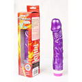 Фиолетовый вибратор с богатым рельефом Baile Pleasure Fantasy BW-001009-0603S (22,5 см)
