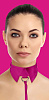 Розовый кожаный воротник с поводком Shots Media BV Pink OUCH! OU144PNK