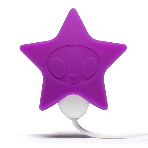 Фиолетовый клиторальный стимулятор-звезда Tokidoki SILICONE PINK STAR CLITORAL VIBRATOR E27707