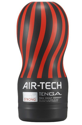 Красно-чйрный мастурбатор Tenga Reusable Vacuum CUP Strong ATH-001B