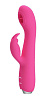 Розовый вибромассажёр-кролик с имитацией оральных ласк Baile Rachel BI-014783-1 (19,9 см)