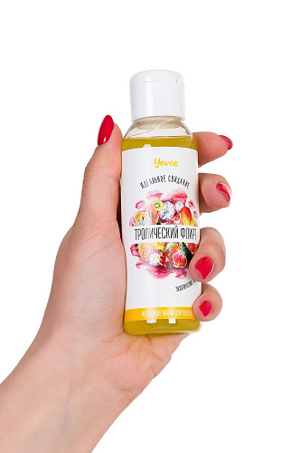 Массажное масло для поцелуев с ароматом экзотических фруктов ToyFa «Тропический флирт» 722114 (100 мл)