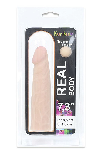 Фаллическая насадка телесного цвета на трусики Harness Kanikule KL-848402 (18,5 см)