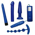 Синий вибронабор с анальной цепочкой Orion 0565628