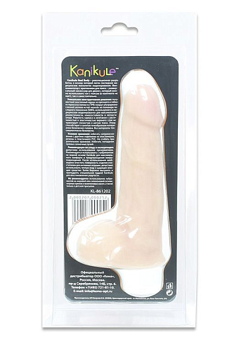 Фаллическая насадка телесного цвета на пояс Harness с мошонкой Kanikule KL-861202 (17 см)