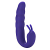 Фиолетовый вибратор Howells Ribbed Dual Stimulator 183314 purple (17 см)