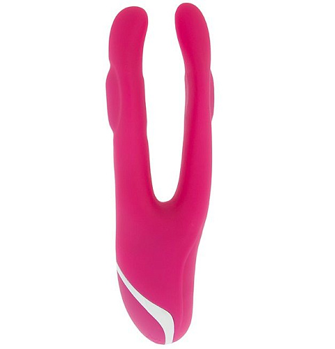 Розовый сплит-вибратор Tonga NAGHI NO.2 530002 (18,5 см)