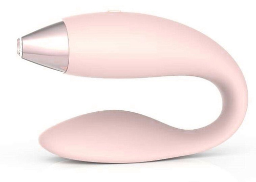 Хай-тек силиконовый вибромассажёр-дельфин для пар розового цвета ImToy Dolphin